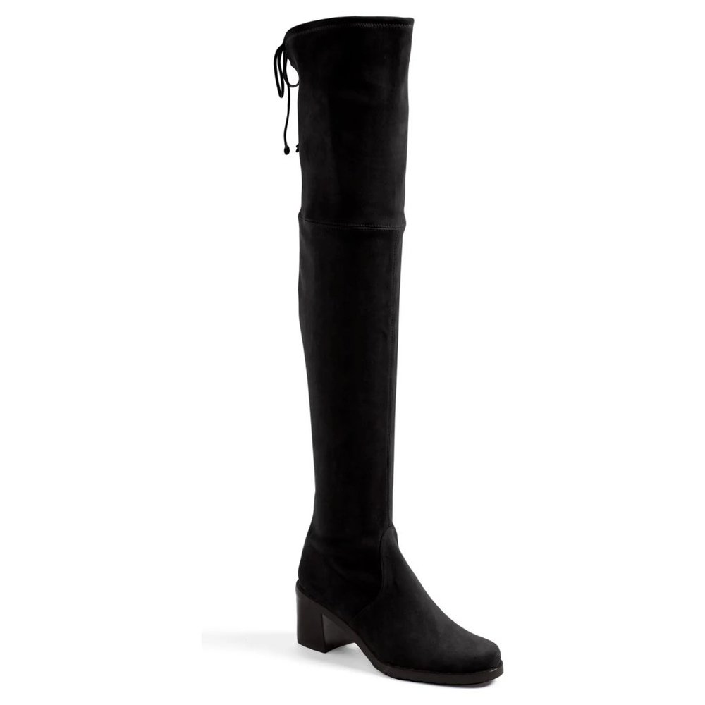 CELEBS $800 STUART WEITZMAN Urban Over the Knee Boot BLACK SUEDE 5 (JB7)